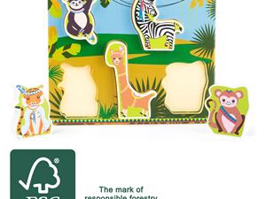 small foot Puzzel design diertjes jungle